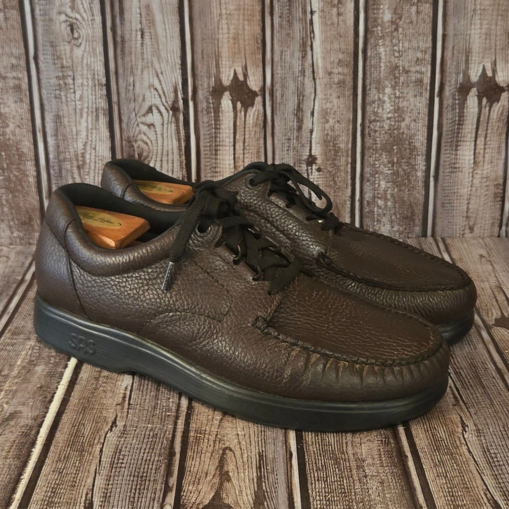Sz 10.5 M Mens SAS Time Out Cordovan Leather Comfort Walking Shoes NO INSOLES